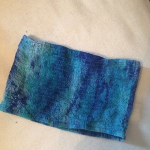 Blue tye dye bandeau